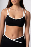 Studio Contrast Sports Bra - Black